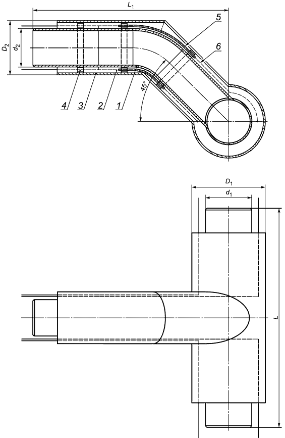 Рисунок Д.4 - Тройниковое ответвление