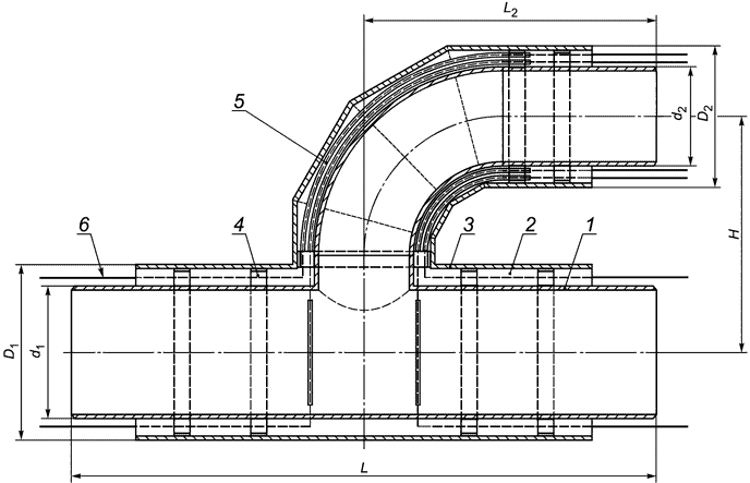 Рисунок Д.5 - Параллельный тройник