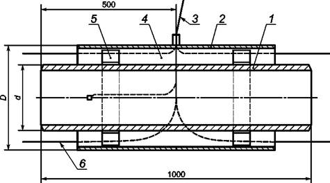 Промежуточный элемент трубопровода с кабелем вывода